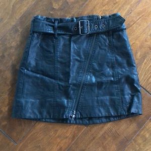 Free People vegan leather skirt